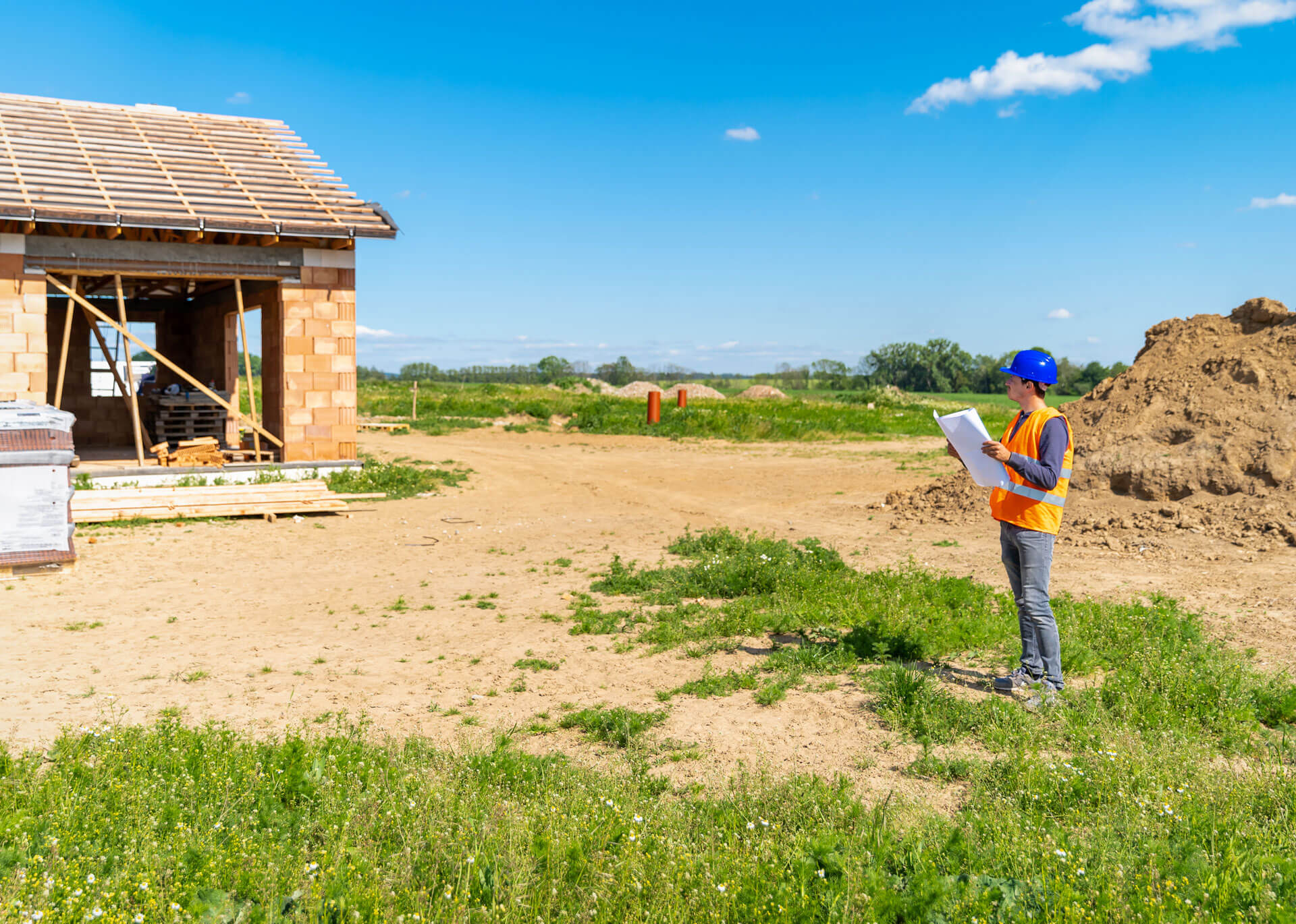 Terrain constructible avec maison individuelle